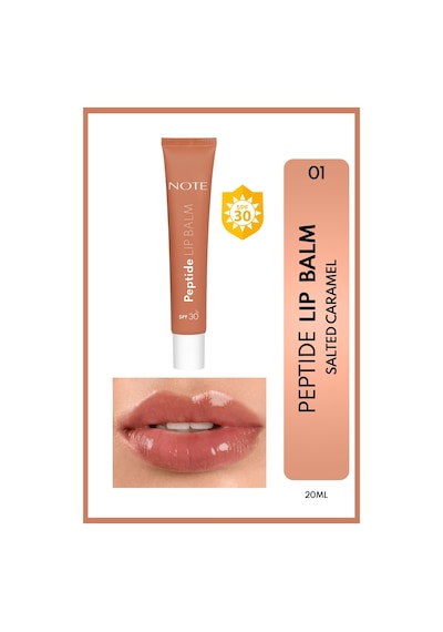 Note Cosmetique Peptide Lip Balm SPF 30 Nemlendirici ve Parlatıcı Renkli Dudak Balmı - 01 Salted Caramel
