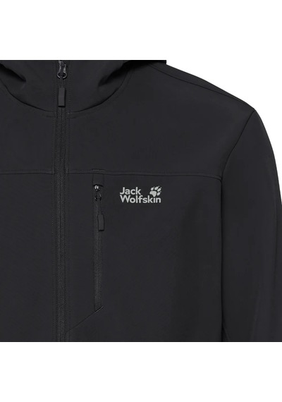 Jack Wolfskın A66308 Wild Winds Hooded Ceket Siyah