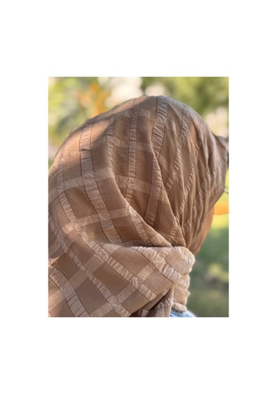 Aldaıyr Jakarlı Caz Eşarp 120 X120 Pamuk İkinci Desen Vizon