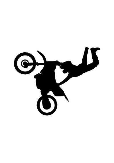 Motor Stunt Sticker 20 X 16 Cm