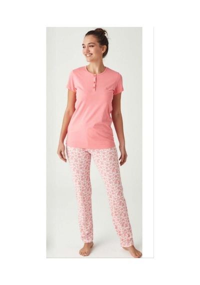 Mod Collection %100 Pamuk Patlı Kısa Kol Bayan Pijama Takım