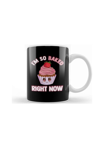Cute & Funny I'm So Baked Right Now Cupcake Pun Kupa Bardak Porselen Karışık