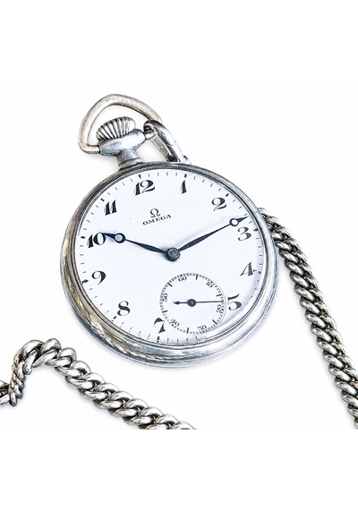 Omega Antika İsviçre Cep Saati 15 Jewels Mekanik Orijinal 1920'ler Koleksiyonluk