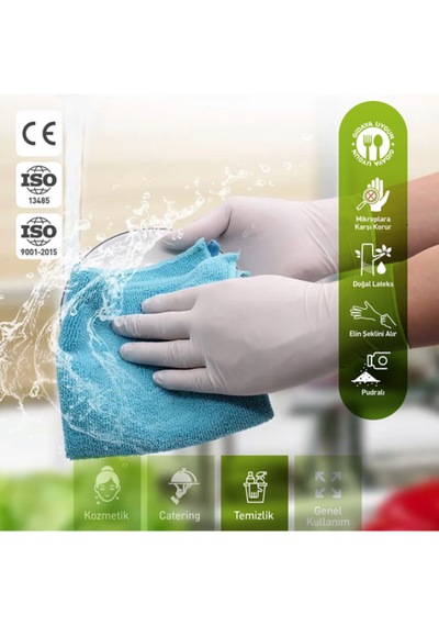 Pudralı Latex Eldiven S Small 100 Adet