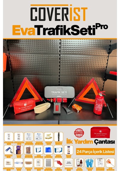 Eva Trafik Seti Plus - 1 Kg Yangın Tüpü - 4 Yıllık - Gri - Silver Paket
