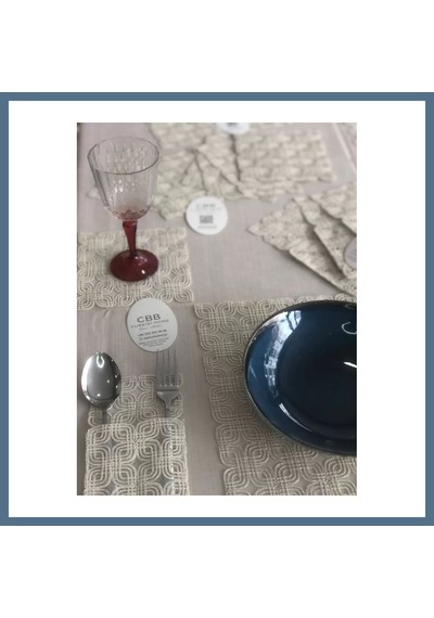 Buradabulabilirsin Sofra Takımı Orion Gardenya Keten Yemek Takımı 160x260 Masa Seti 26 Parça Runner Set Kapiçino Bbz