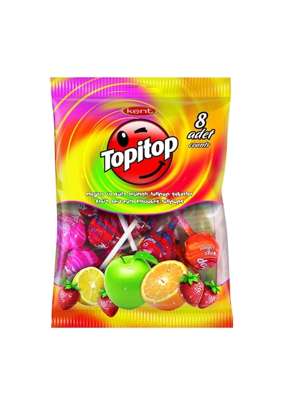 Kent Topitop Şeker 8 11g Meyveli Şekerleme 88g Tarı