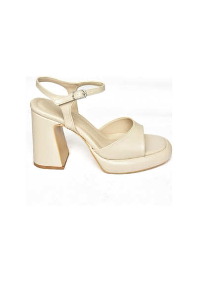 Fox Shoes S569012809 Ten Kalın Topuklu Kadın Ayakkabı Ten Rengi