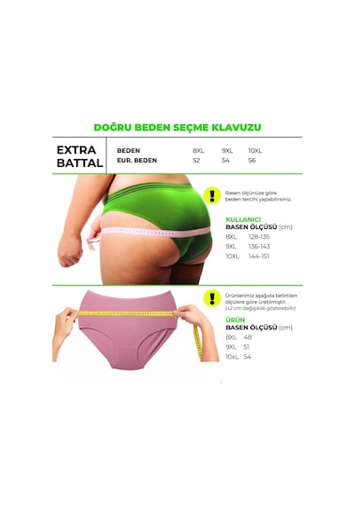 Alya Underwear Kadın Extra Battal Külot - 5 Adet Beyaz 8xl, 9xl, 10xl Siyah