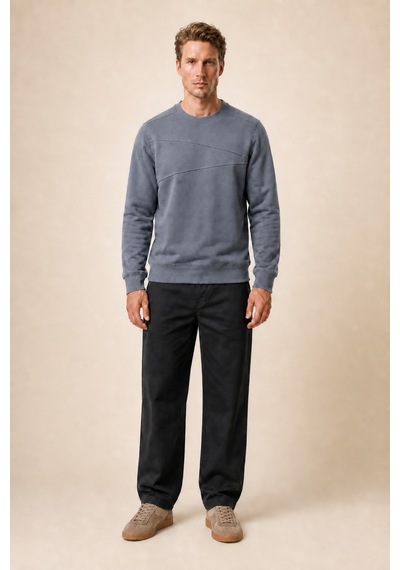 Redline Lines Regular Fit Kışlık Sweatshirt Füme