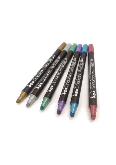 Zig Clean Color Dot Çift Taraflı Metalik 6 Lı Set
