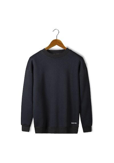 Unisex Siyah Etek Kısmı Baskılı Oversize Şardonlu Bisiklet Yaka Sweatshirt 22k-5200177-4 Siyah Unisex Siyah Etek Kısmı Baskılı Oversize Şardonlu Bisiklet Yaka Sweatshirt 22k-5200177-4 Siyah