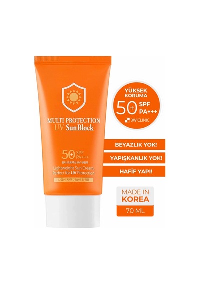 3w Clınıc Yüksek Koruma Sağlayan Ince Yapıda Spf50+ Pa +++ Multi Sun Protection Uv Sun Block
