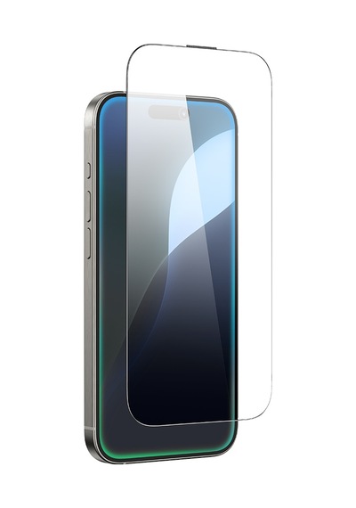 Apple Uyumlu   iPhone 16 Plus Amazingthing Titan Şeffaf Hd Görünümlü Temperli Cam Ekran Koruyucu Siyah