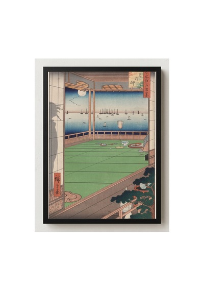Ukiyo-e Hiroshige Ay Seyir Burnu Çerçevesiz Poster 21x30 Cm A4 Japon Sanatı Ukiyo-e Tablo