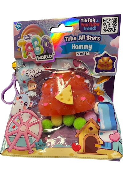 Taba World Hammy Renk Değiştiren Squishy Oyuncak Seri 1 Pom Pomlu Ve Anahtarlıklı Hayvanlar