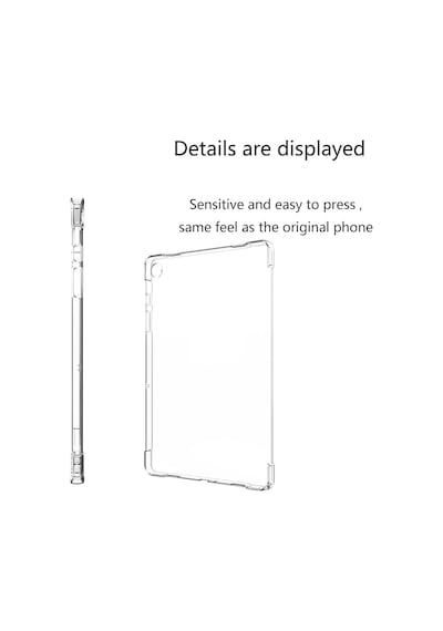 Samsung Galaxy Tab A9 8.7'' Inç Tablet Uyumlu Silikon Kılıf Şeffaf Köşe Korumalı Sm-x110 Kılıf