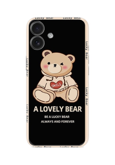 Apple iPhone Uyumlu Apple iPhone Uyumlu 16 Kılıf Boutique Baskılı Resimli Lovely Bear Pcode -094