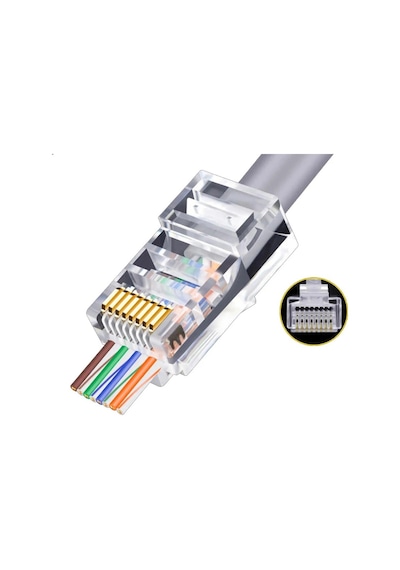 Ez Rj45 Cat6 Yeni Nesil Delikli Jack Konnektör