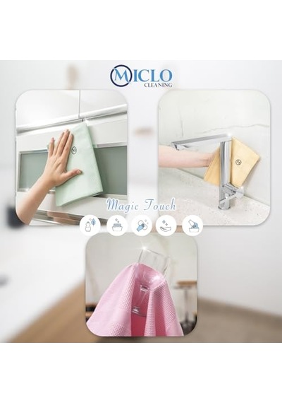 Mıclo Cleanıng Mikrofiber Temizlik Bezi 3'lü Set Sihirli Bez Cam, Ayna Bezi Soft Seri Açık Bej