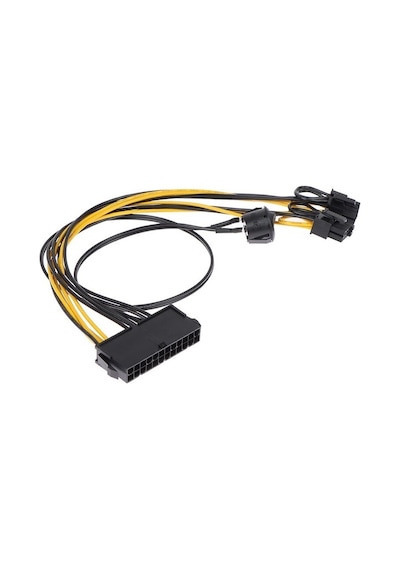 5071 Atx 24 To Dual 6+2 8 Pin Switch On Off Anahtarlı Pci Kablosu