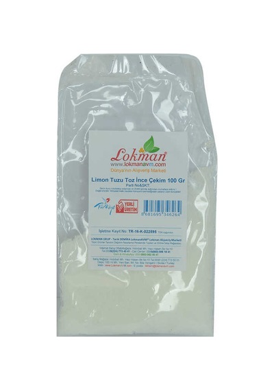 Limon Tuzu Toz İnce Çekim 100 Gr Paket