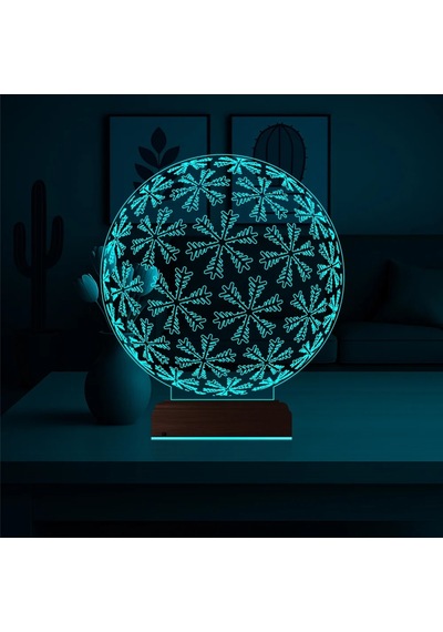 Luvivia Kar Tanesi 3d Lamba - Masa Gece Lambası V2 Şeffaf