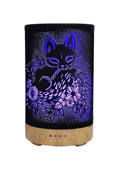 200 Ml Oda Hava Nemlendiricisi Rgb Işık Gece Lambalı Desenli Zaman Ayarlı Kumandalı Nemlendirici