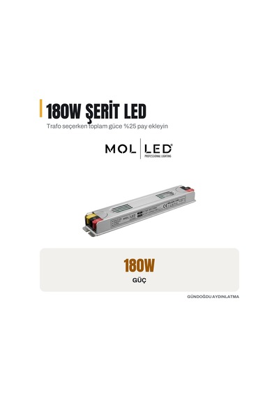 Molled Full Power Serisi 180w 12v Slim Led Driver - Mol2627