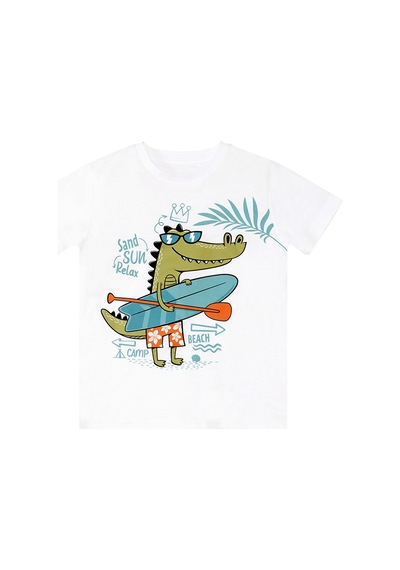 Timsah Erkek Çocuk T-shirt Gabardin Şort Takım
