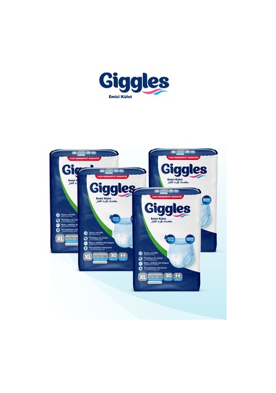 Giggles Yetişkin Emici Külot Bez Ekstra Büyük Boy Xl 4paket 120 Adet 4x30 Standart
