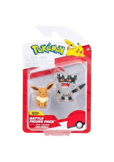 Pokemon Battle 2'li Figür Seti Asorti-3 Eevee-perrserker