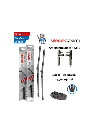 Citroen C6 2007 Silecek Takımı Ön Bosch Flat Wiper