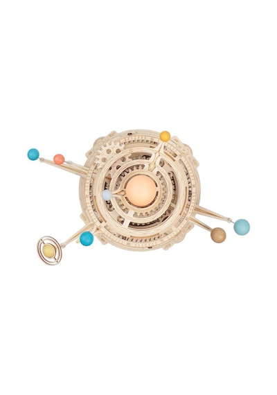 Rokr St001 Mechanical Orrery Dıy Mechanical 3d Puzzle Maket Model Seti 3d Model Kit Ahşap Maket Dekoratif Hobi Seti Hareketli
