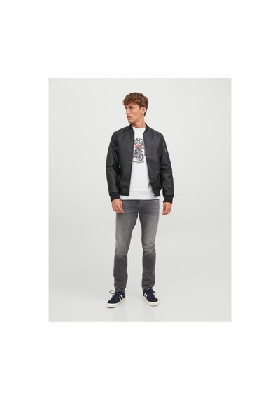 Jack & Jones Jorboney Erkek Beyaz Sweatshirt 12244220-white Siyah