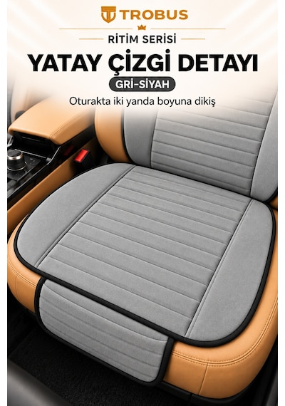 Trobus Ritim Nissan Qashqai 2007-2013 Baby Face 5'li Koltuk Minderi Gri Siyah