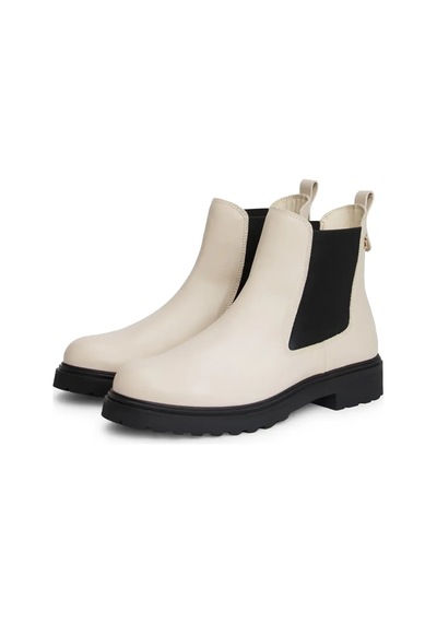Tommy Hilfiger Th Leather Cleated C, Acı Krem Kadın Bot