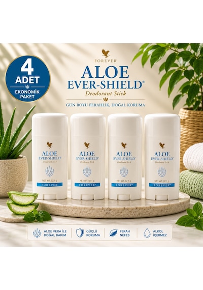 Forever Aloe Ever - Shield Stick Deodorant 4 x 92 G
