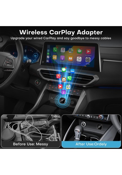 2'si 1 Arada Kablosuz Carplay Ve Android Otomatik Adaptör, Tak Ve Çalıştır Carplay Dongle Kablolu Kablosuz, Hızlı Otomatik Bağlantı, Gecikme Yok, İphone Ve Android İçin Kompakt Tasarım 2'si 1 Arada Kablosuz Carplay Ve Android Otomatik Adaptör, Tak Ve Çalıştır Carplay Dongle Kablolu Kablosuz, Hızlı Otomatik Bağlantı, Gecikme Yok, İphone Ve Android İçin Kompakt Tasarım