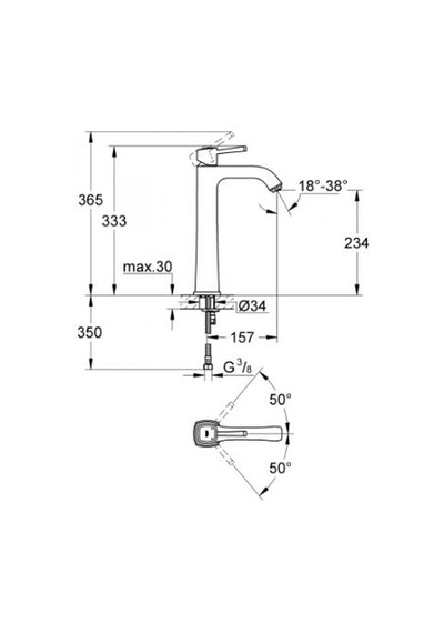 Grohe Grandera Tek Kumandalı Çanak Lavabo Bataryası 23313Ig0