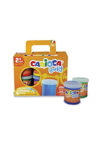 Carioca Bebek Parmak Boyası 6 Lı 6X80 Ml Süper Yıkanabilir 2 Yaş