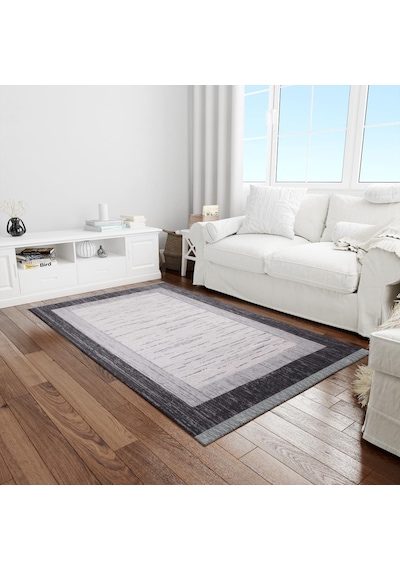 Bigghome Çift Taraflı Kilim, Makinede Yıkanabilir, Modern Desenli, 120 180 Cm, Saf3b
