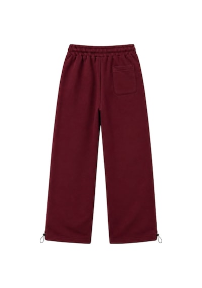 Zaee Spider Nakışlı Ayarlanabilir Paça Premium Baggy Eşofman Altı Bordo