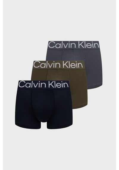 Calvin Klein Logolu 3 Pack Boxer Lv00nb4651nh3 Erkek Boxer Lv00nb4651 Nh3 Lacivert-mavi-haki