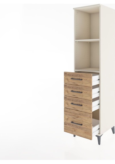 Hyperion Dolap 2 Raflı 4 Çekmeceli 44x44x182 Aytaşı-çam Aytaşı