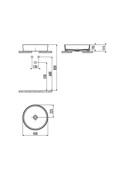 Creavit Loop 45 CM Set Üstü Çanak Lavabo Cappucino Mat Lp145