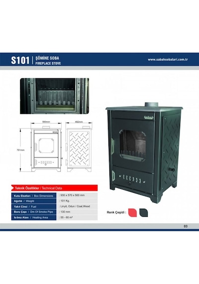 Sabah S101 Döküm Şömine Soba