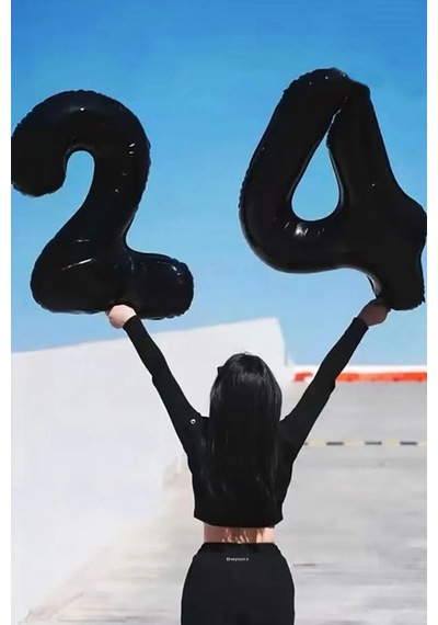 Beysüs Siyah 24 Rakam Folyo Balon Siyah