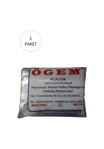Tedar Bakkaliye Naylon Torba Birlik 20x30 Cm 1 Kg 1 Paket Takriben 230 Adet Najmaddin