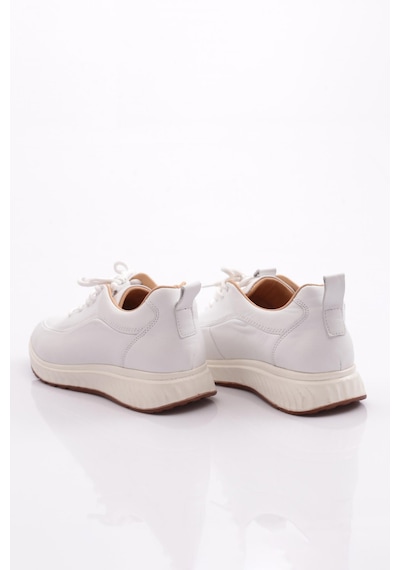 Dgn 444 Kadin Kalin Taban Sneakers Ayakkabi Beyaz